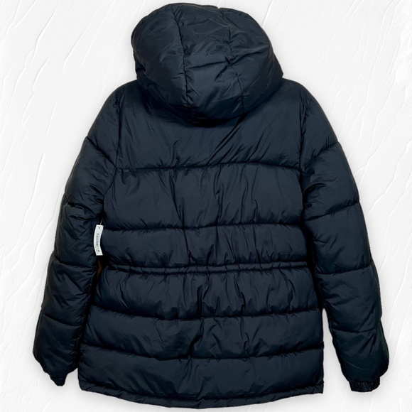 Amazon Essentials Puffer Jacket Drawstring Waist Detachable Hood Black Sz Medium - Picture 2 of 14